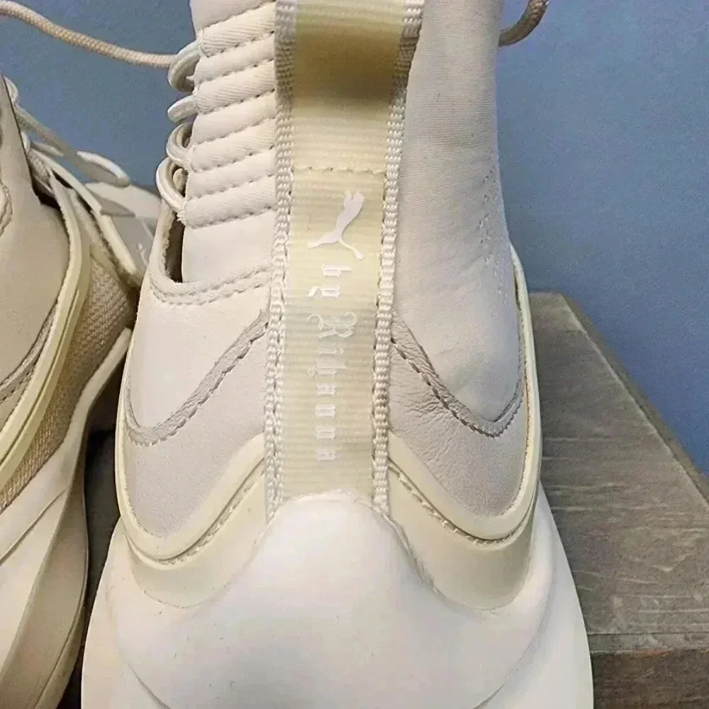 Puma x Fenty by Rihanna Off White Sesame Trainers Women's Size‎ 6
